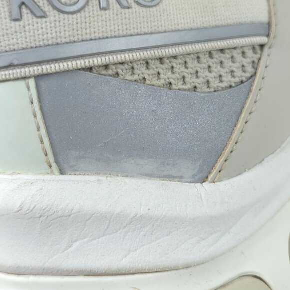 MK MICHAEL KORS LUCAS SNEAKERS Shoes MEN'S Size 10 M Lace Up GRAY Athletic SHOES - Picture 12 of 16
